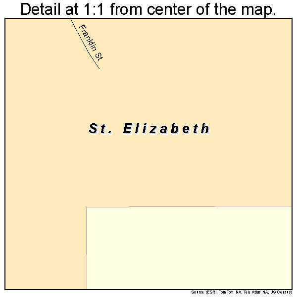 St. Elizabeth, Missouri road map detail