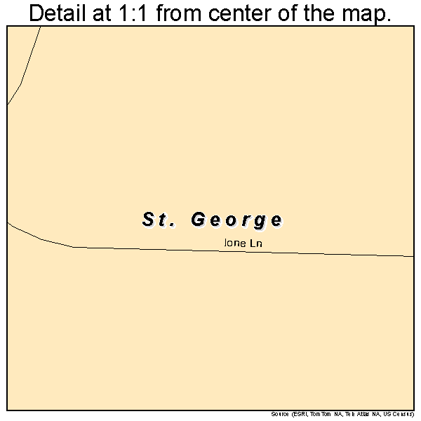St. George, Missouri road map detail