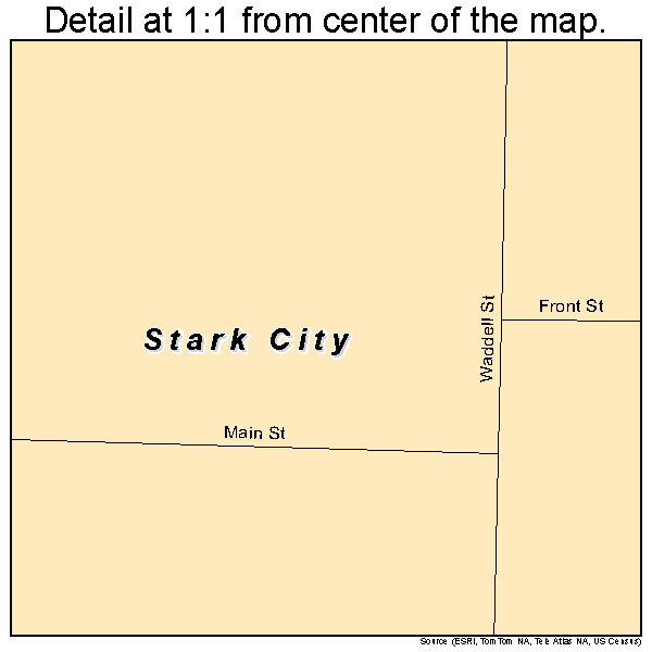 Stark City, Missouri road map detail