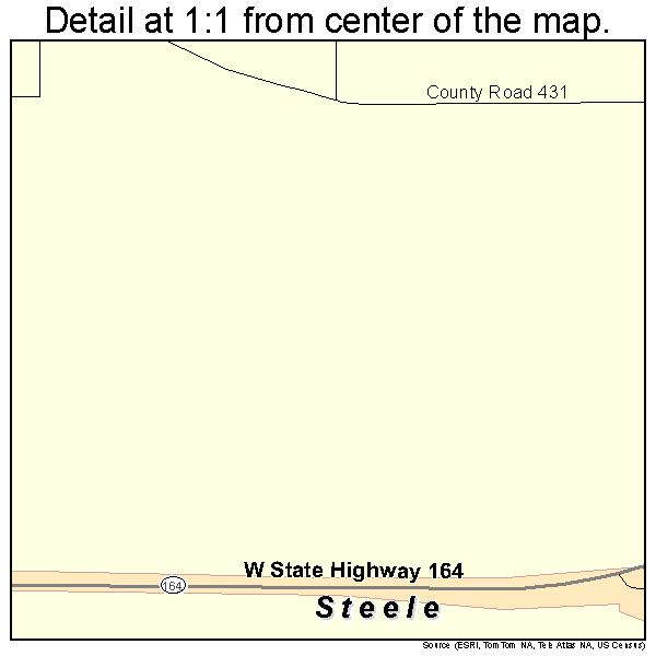Steele, Missouri road map detail