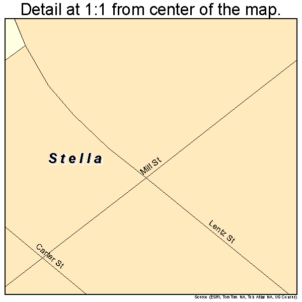 Stella, Missouri road map detail
