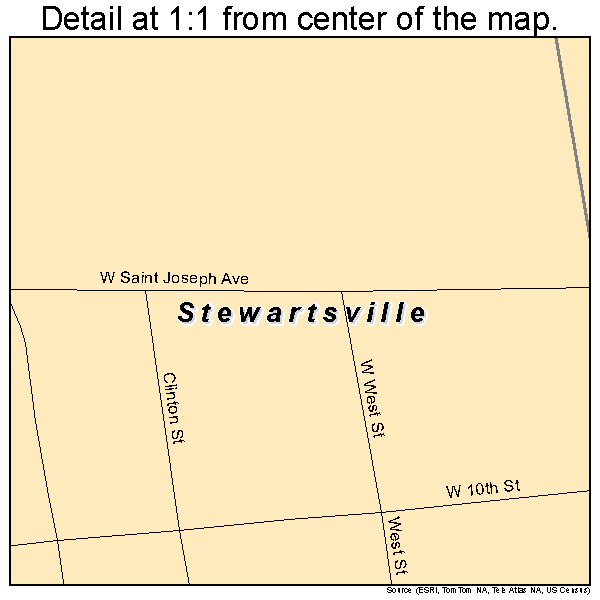 Stewartsville, Missouri road map detail
