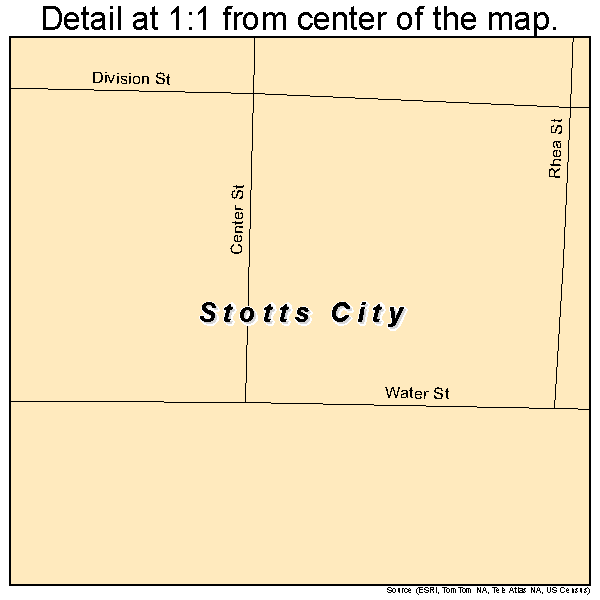 Stotts City, Missouri road map detail