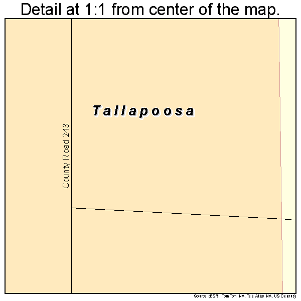 Tallapoosa, Missouri road map detail