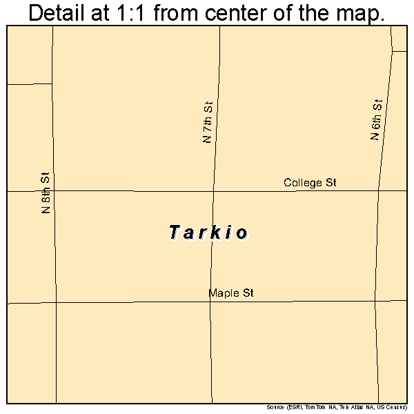 Tarkio, Missouri road map detail