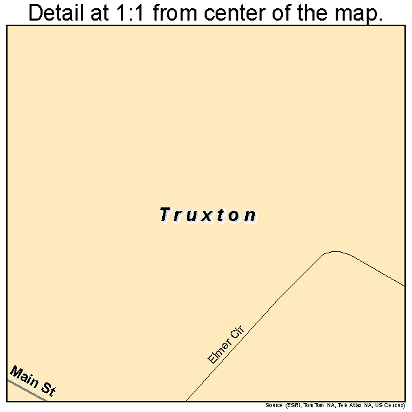 Truxton, Missouri road map detail