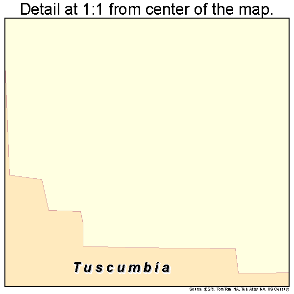 Tuscumbia, Missouri road map detail