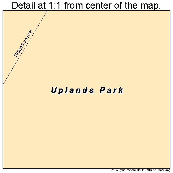 Uplands Park, Missouri road map detail
