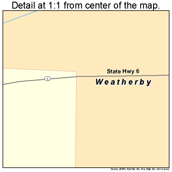 Weatherby, Missouri road map detail