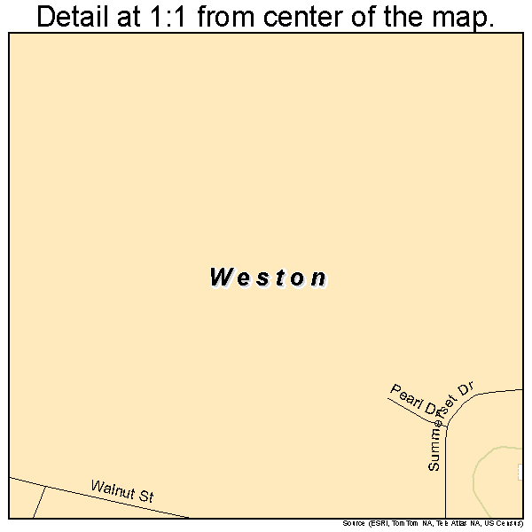 Weston, Missouri road map detail