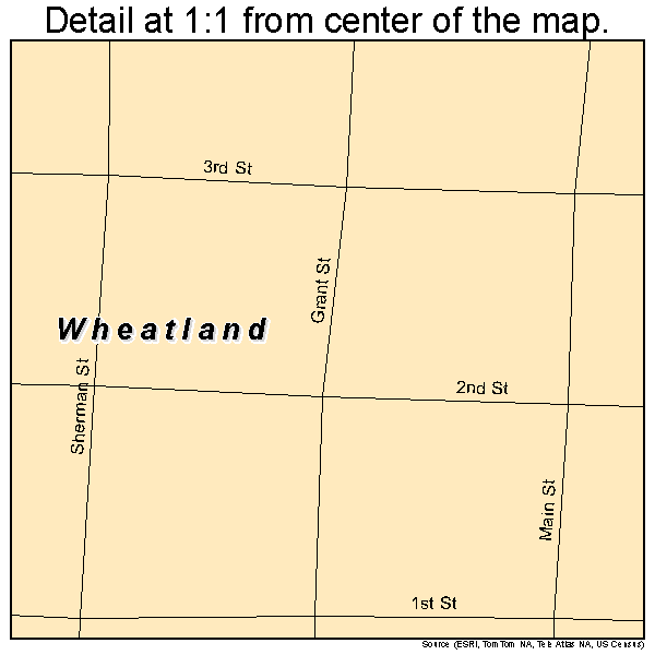 Wheatland, Missouri road map detail