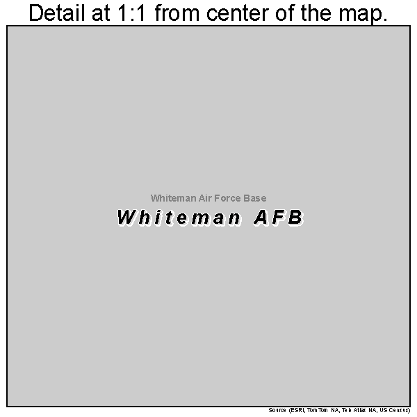 Whiteman AFB, Missouri road map detail