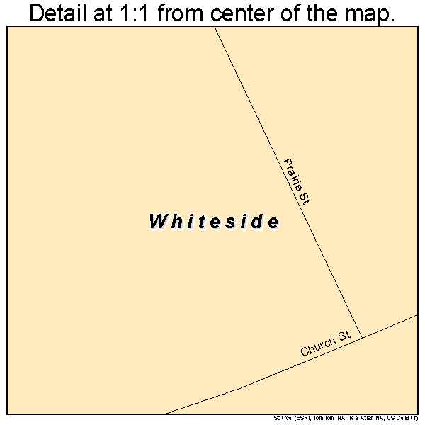 Whiteside, Missouri road map detail