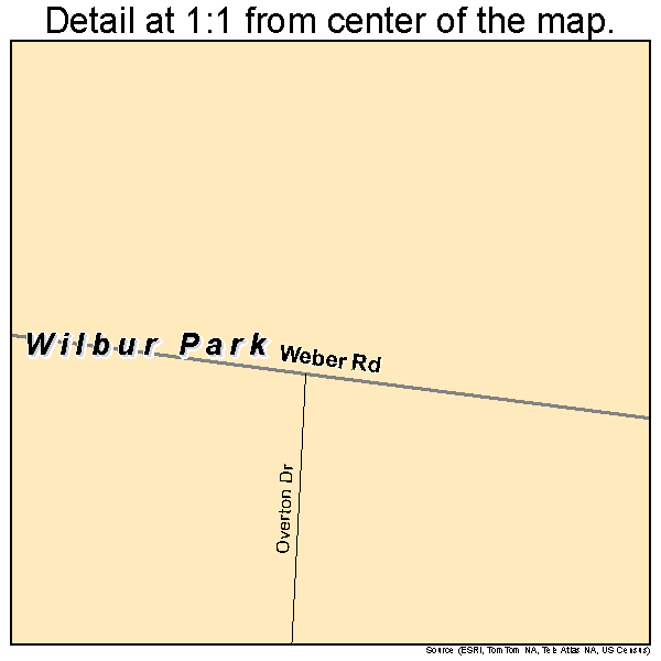 Wilbur Park, Missouri road map detail