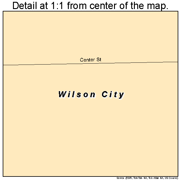Wilson City, Missouri road map detail