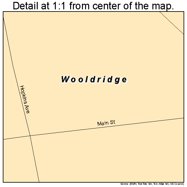 Wooldridge, Missouri road map detail