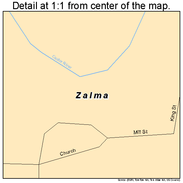 Zalma, Missouri road map detail