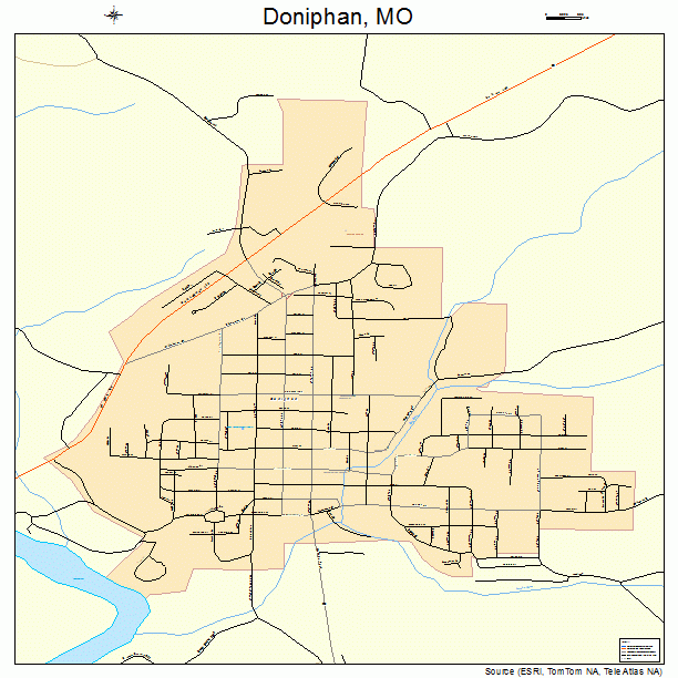 Doniphan, MO street map