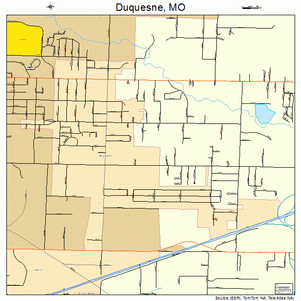 Duquesne, MO street map