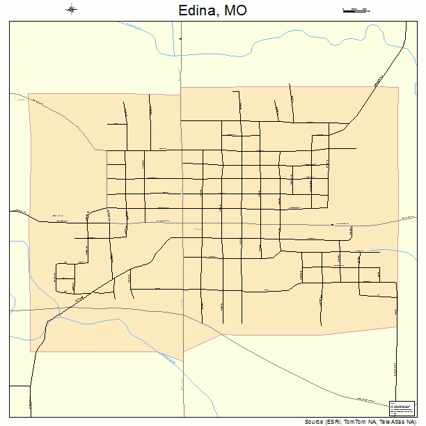 Edina, MO street map