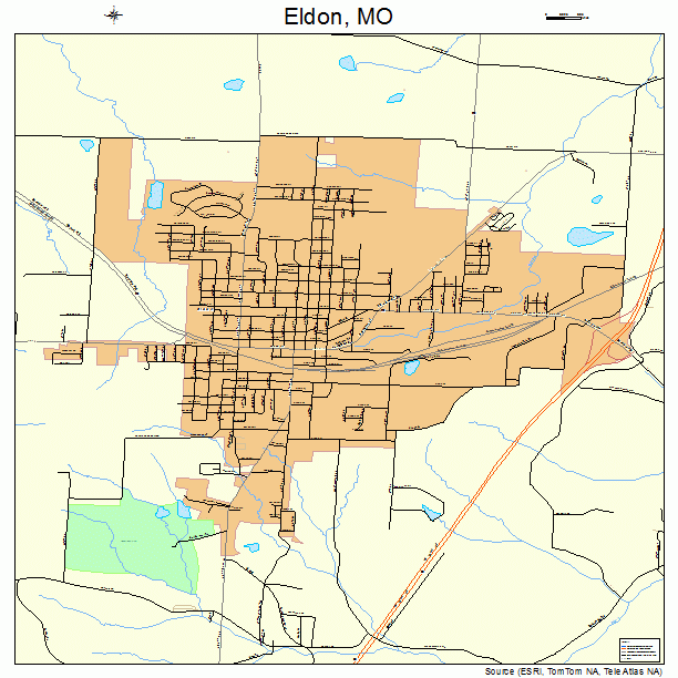 Eldon, MO street map