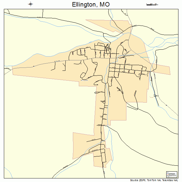 Ellington, MO street map