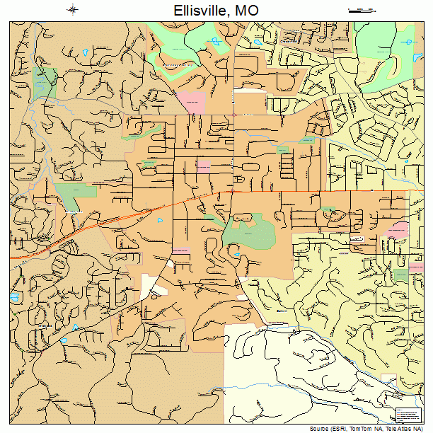 Ellisville, MO street map