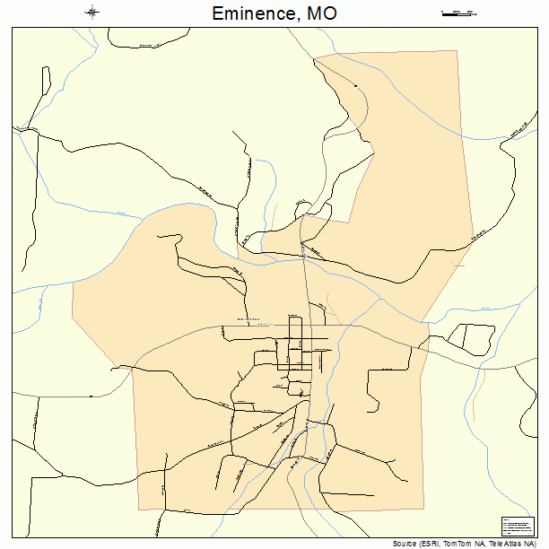 Eminence, MO street map