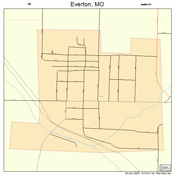 Everton, MO street map