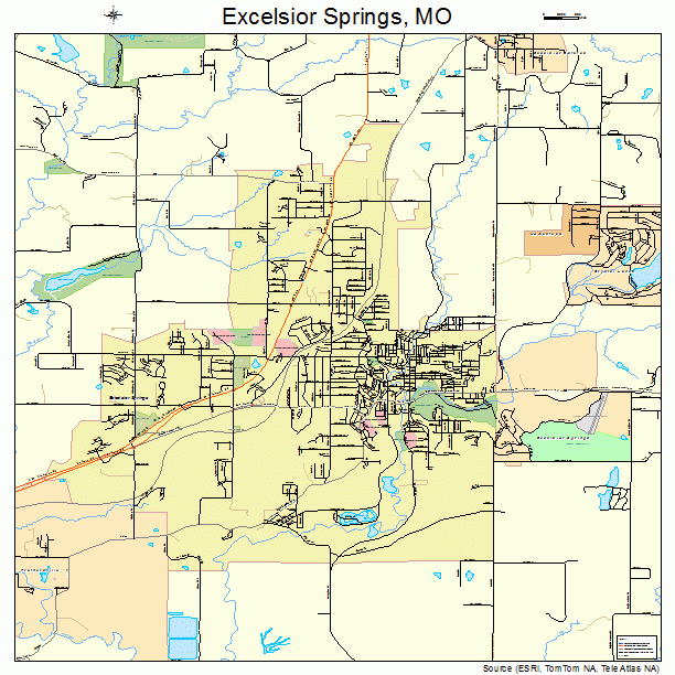 Excelsior Springs, MO street map