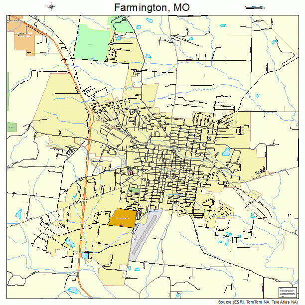 Farmington, MO street map