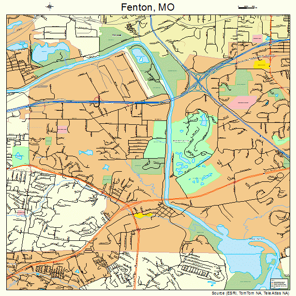 Fenton, MO street map