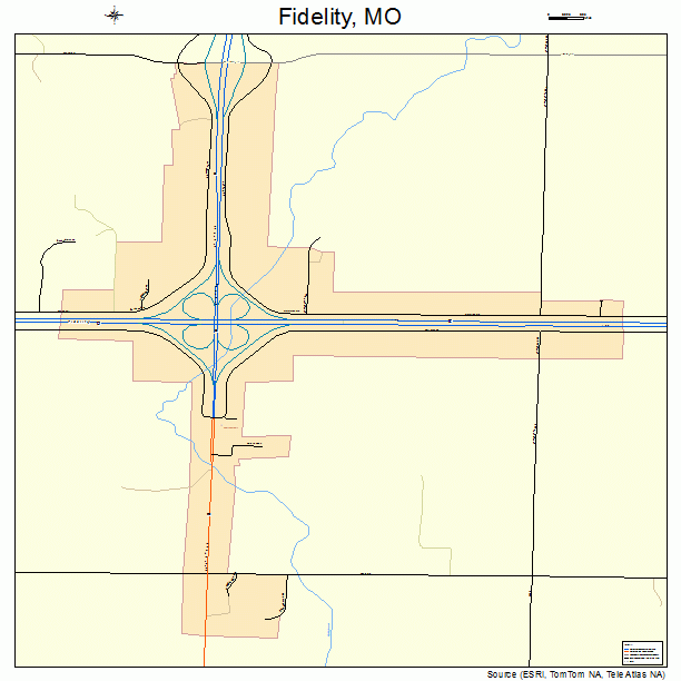 Fidelity, MO street map