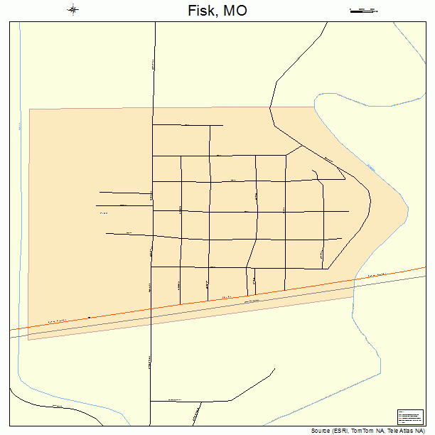 Fisk, MO street map