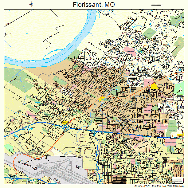 Florissant, MO street map