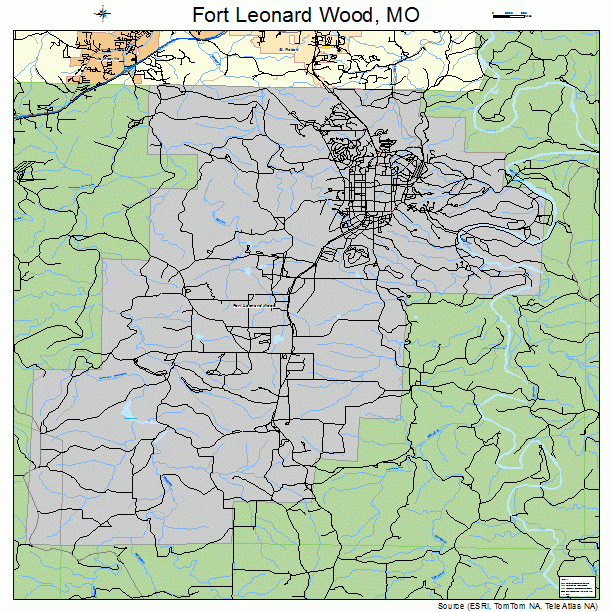 Fort Leonard Wood, MO street map