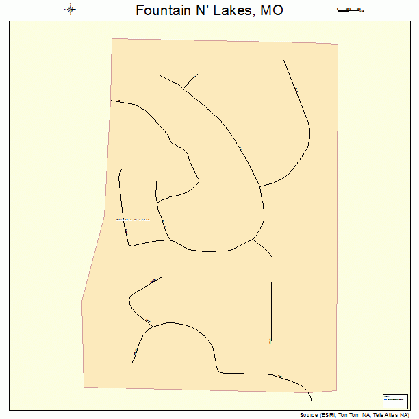 Fountain N' Lakes, MO street map