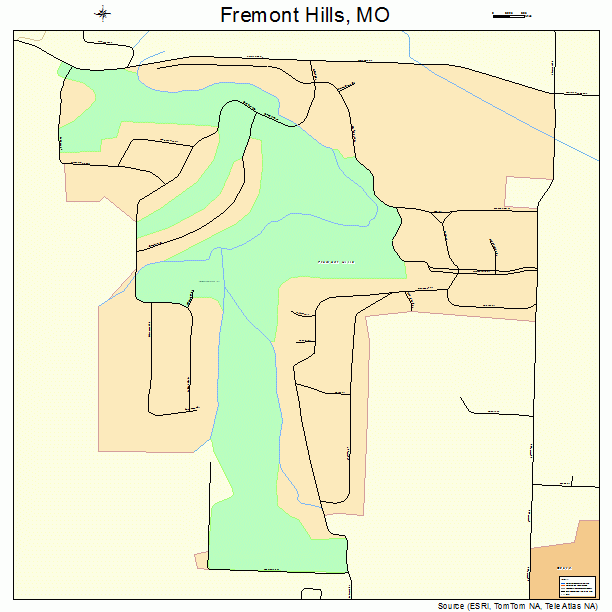 Fremont Hills, MO street map