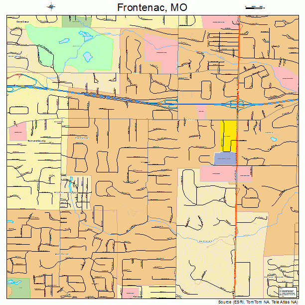 Frontenac, MO street map