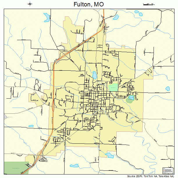 Fulton, MO street map