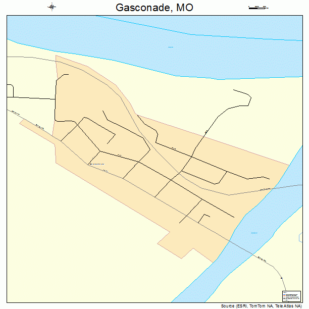 Gasconade, MO street map