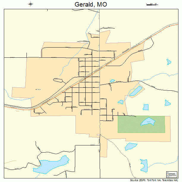 Gerald, MO street map