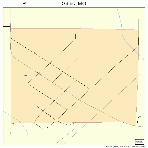 Gibbs, MO street map