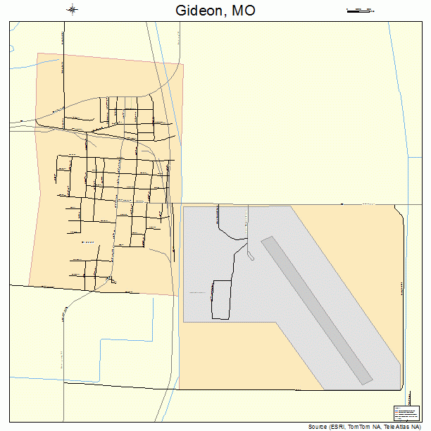 Gideon, MO street map