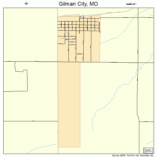 Gilman City, MO street map