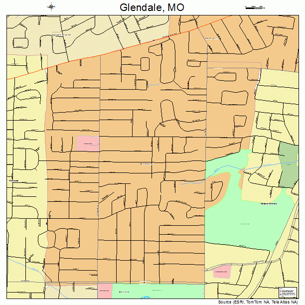 Glendale, MO street map