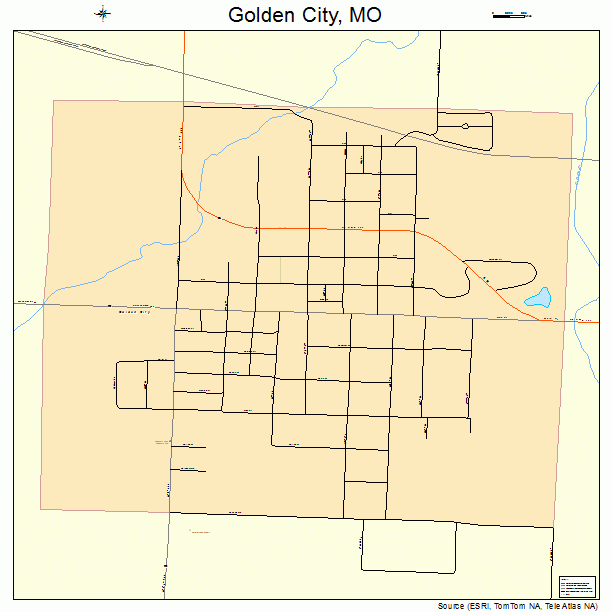 Golden City, MO street map