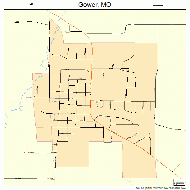 Gower, MO street map