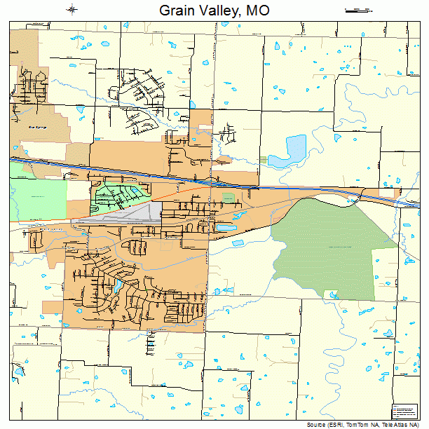 Grain Valley, MO street map