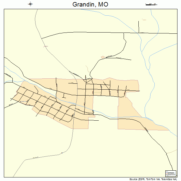 Grandin, MO street map
